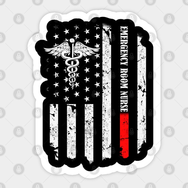 Emergency Room ER Nurse American Flag Sticker by neonatalnurse